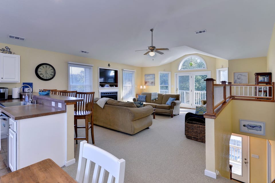 Open concept top floor