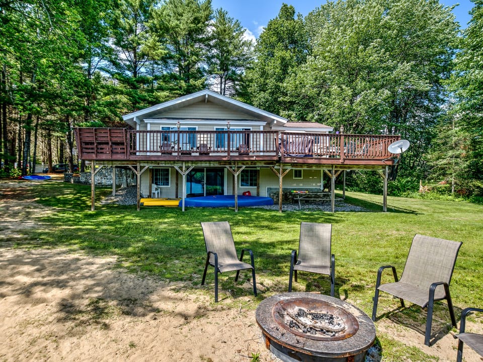 View of house from firepit 