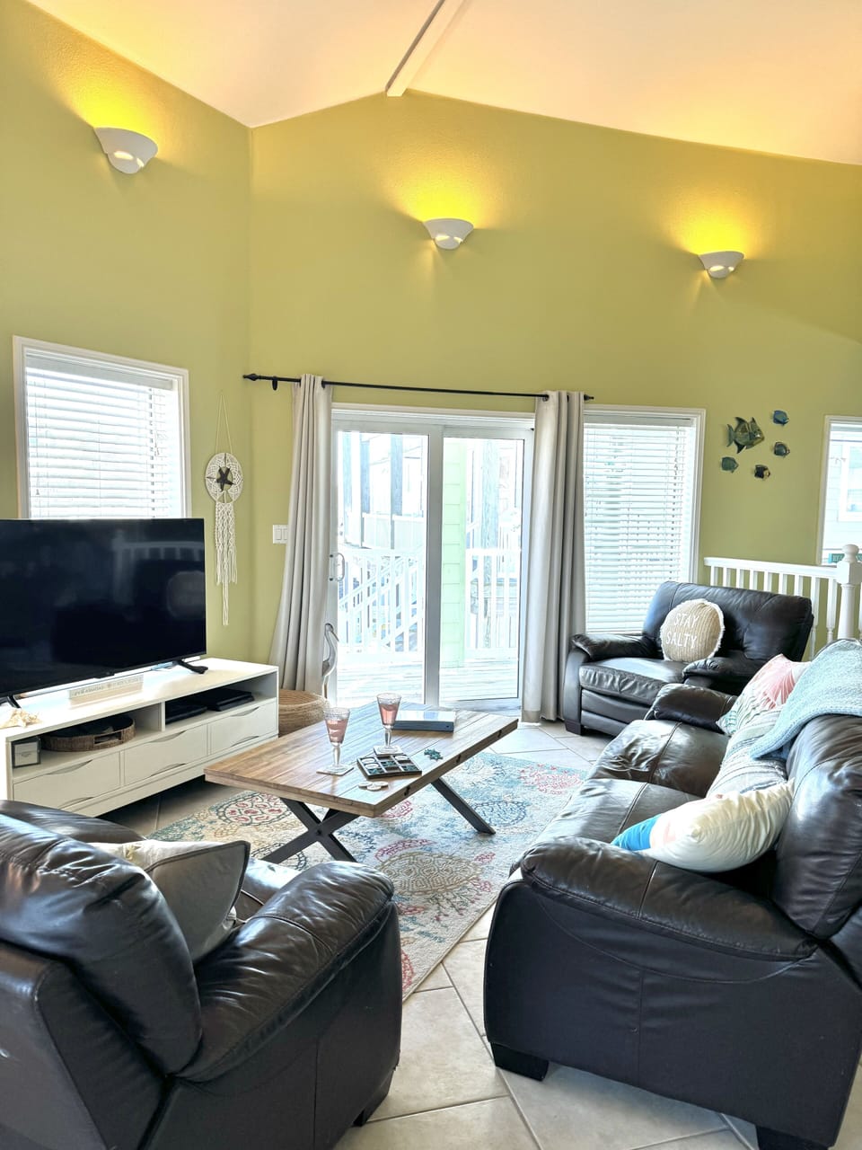 Sliding glass door to deck.