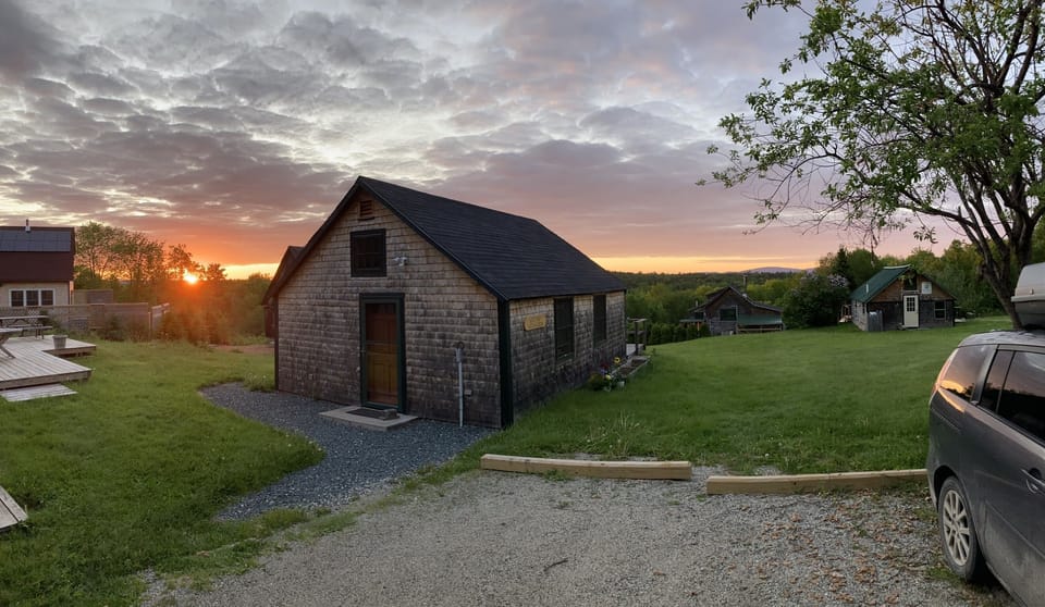Sunrise over the cottage promising a great day!