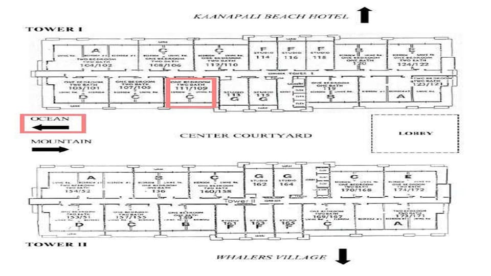 Property map with exact location marked. Two from Ocean Front!