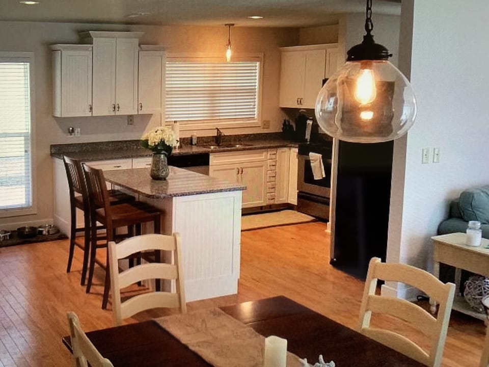 Open Kitchen with stainless steel appliances