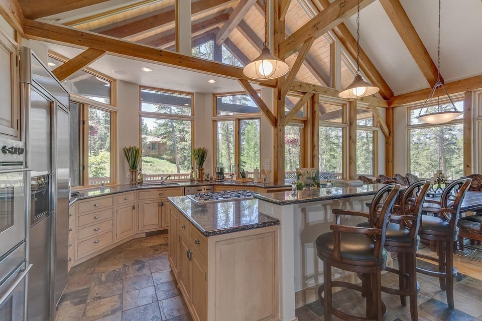 Kitchen with views all around