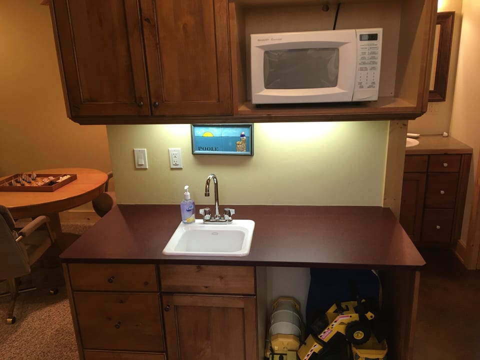 Bar in family room. 