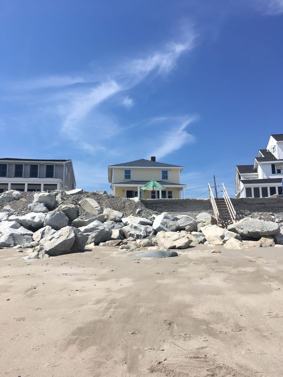  View of home from our beach early summer 2018