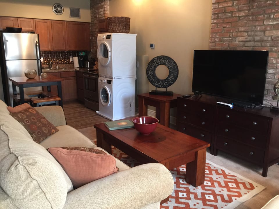 Living Room into the Kitchen