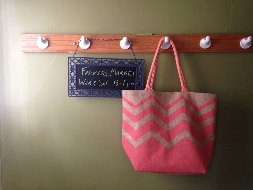 Don't forget to head to the Farmer's Market on Wed & Sat for fresh fruit/veggies