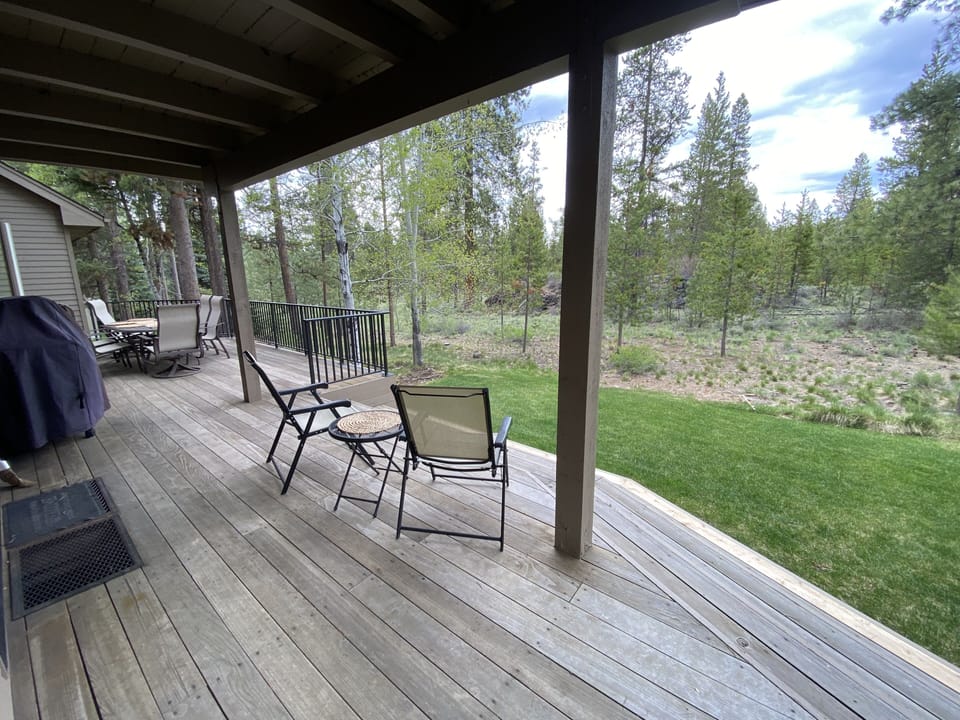 Back patio with barbecue 