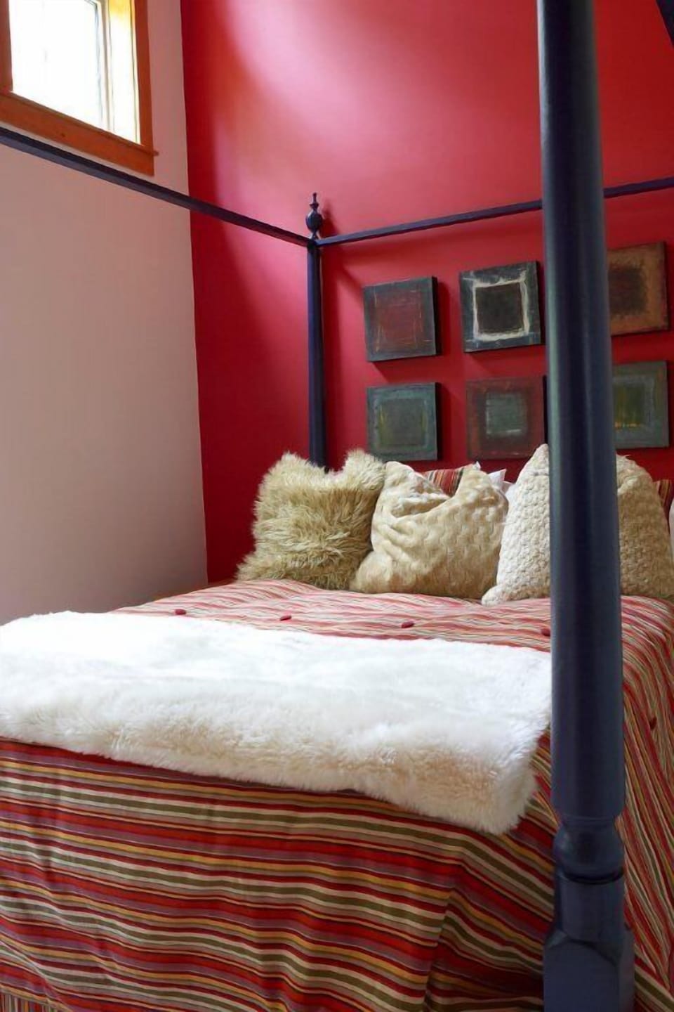 Princess room, with made-to-order bedding, queen bed, with walk-in closet.