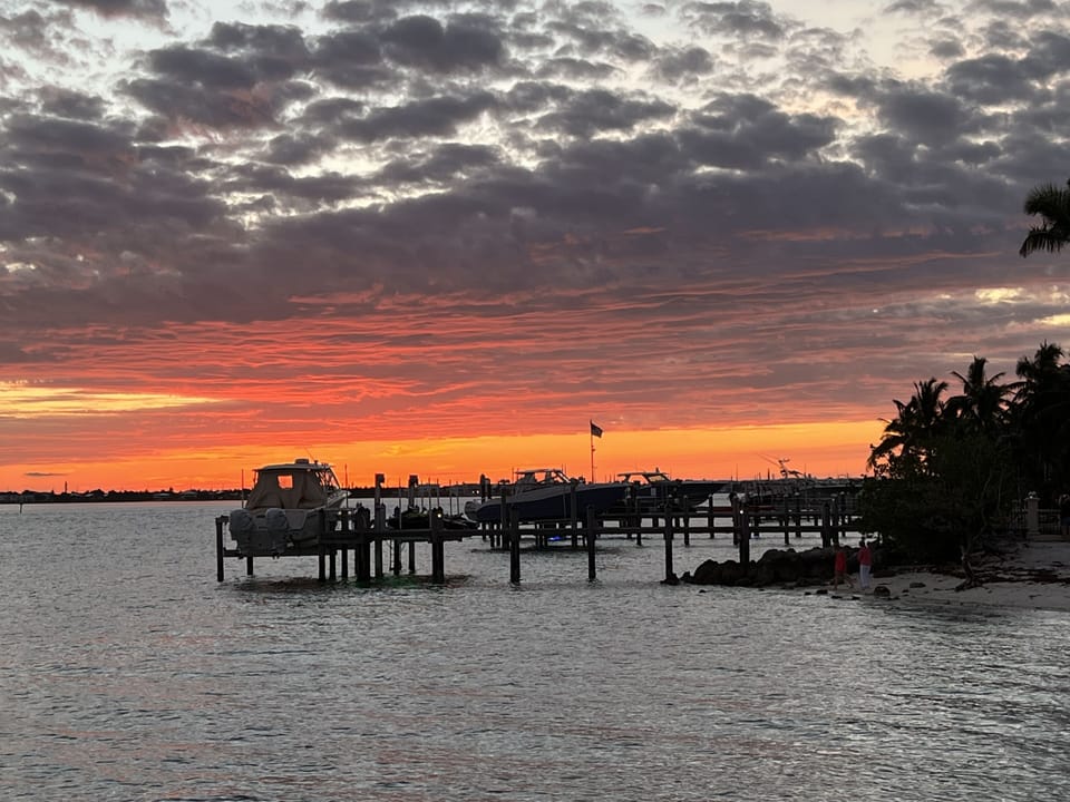 Watch the sun set at the park; a Key Colony tradition
