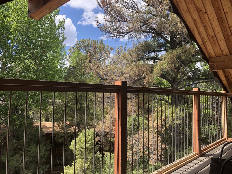 Balcony off loft.