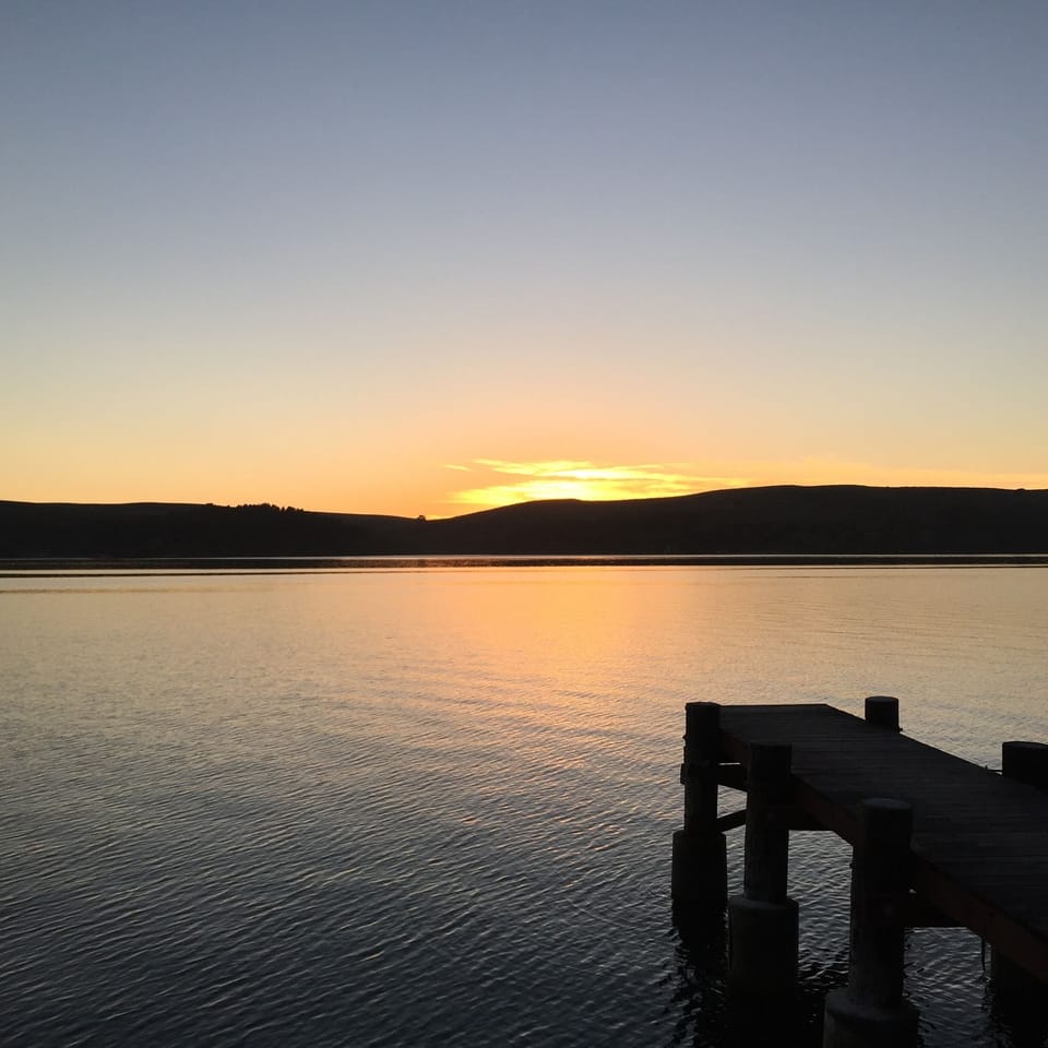 Winter sunset from the deck