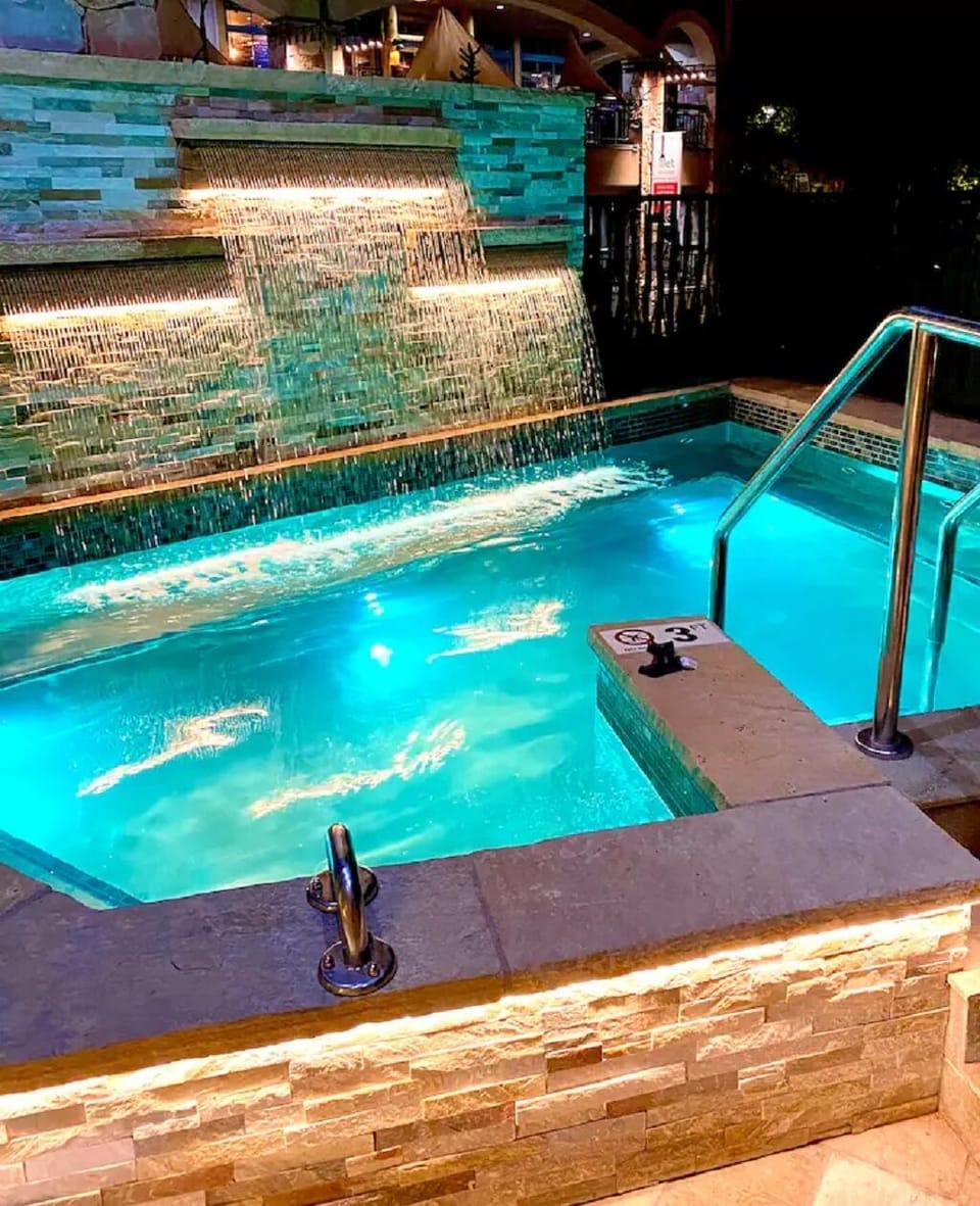 Hot tub outside