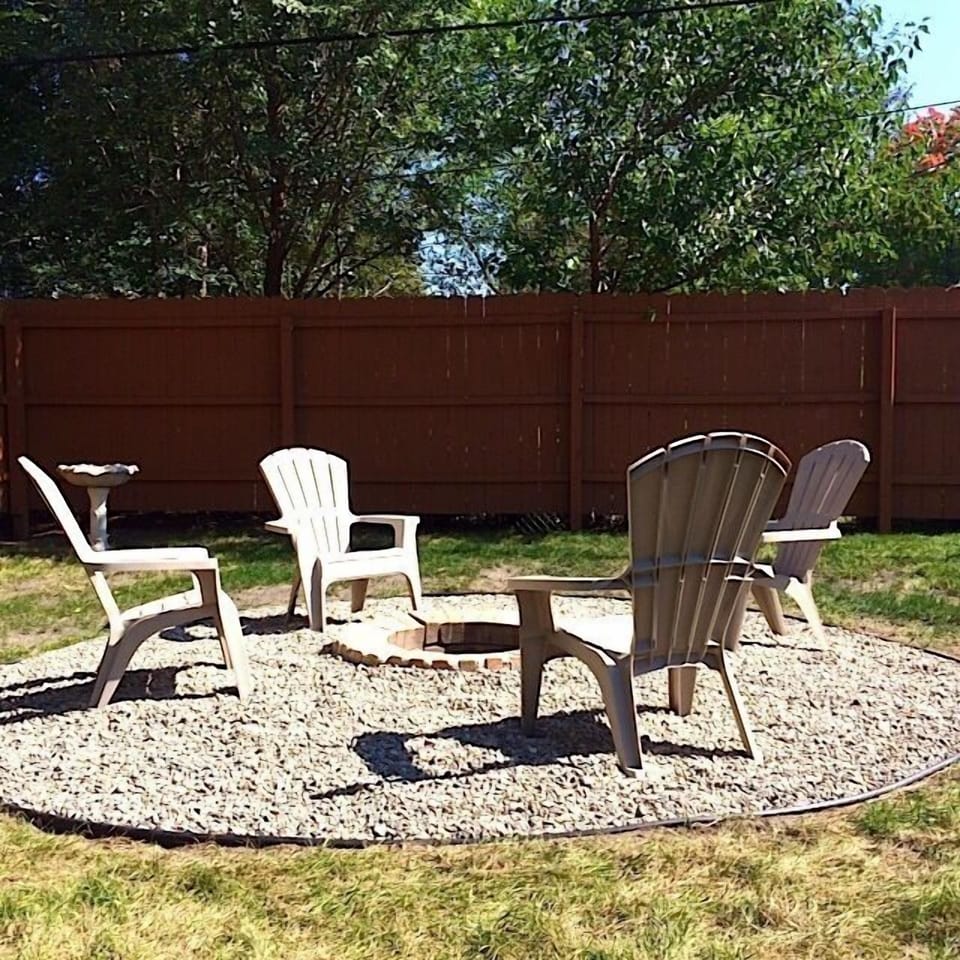 Fire pit in rear yard