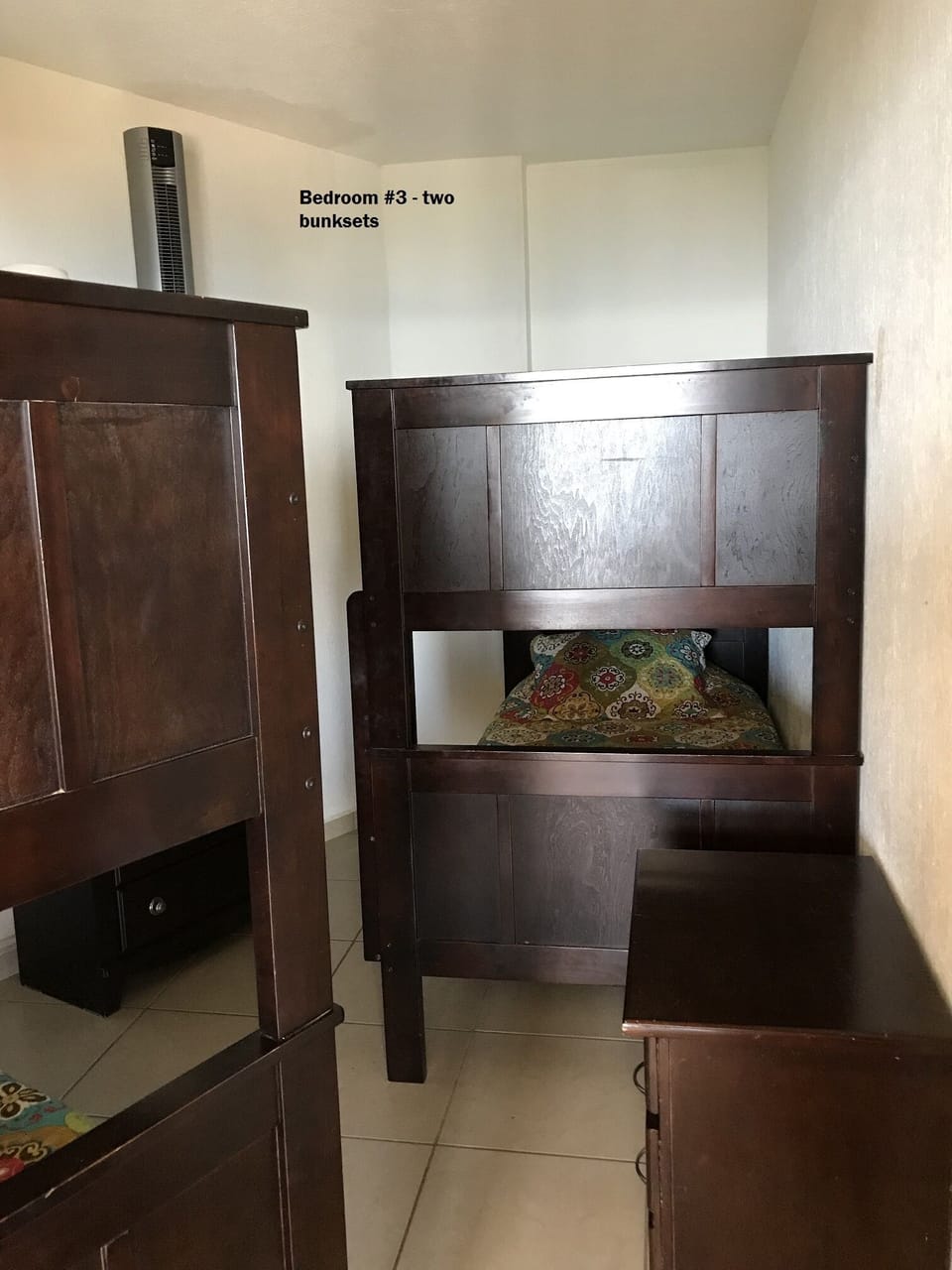 Bedroom #3 - has two bunksets (sleeps 4) best suited for children/young adults