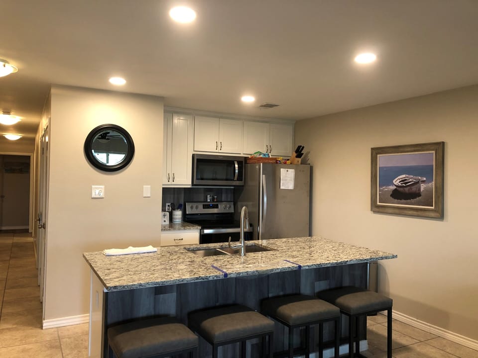 Kitchen and eating area