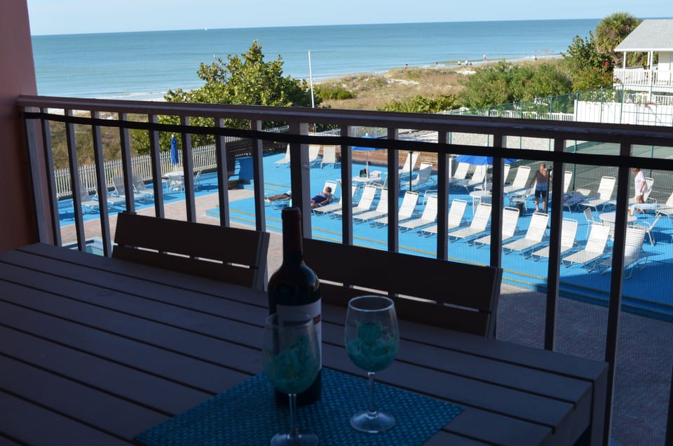 Enjoy your wine with a view on your private balcony