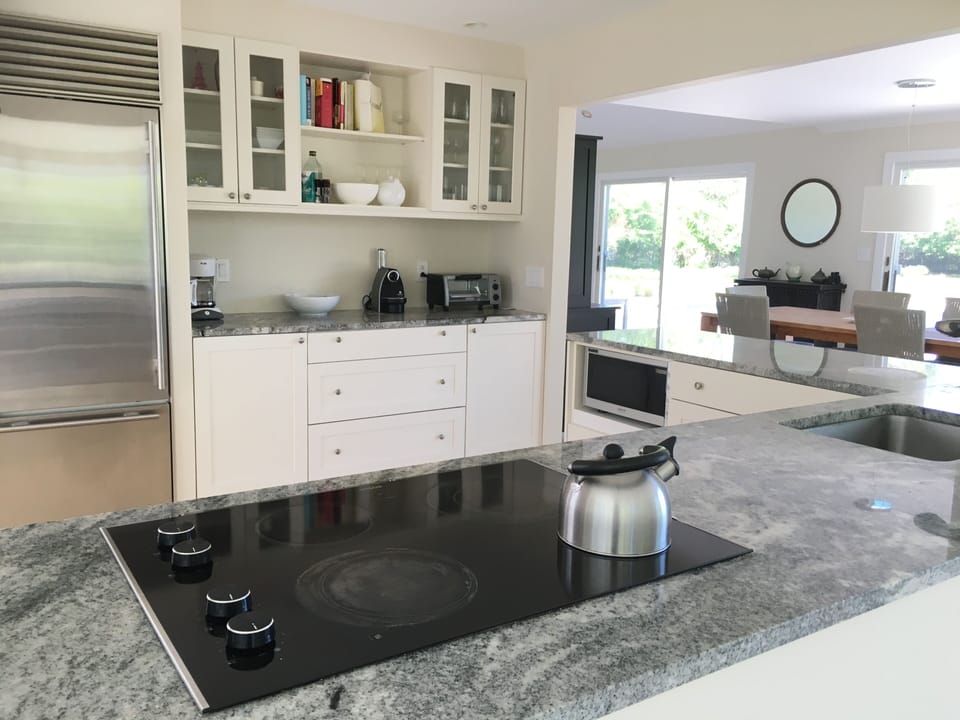 luxury gourmet kitchen with bosch appliances and sub-zero fridge