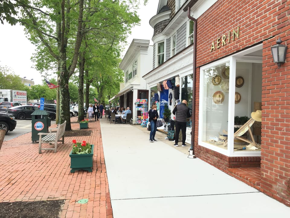 Southampton Village main street 5 minutes from house