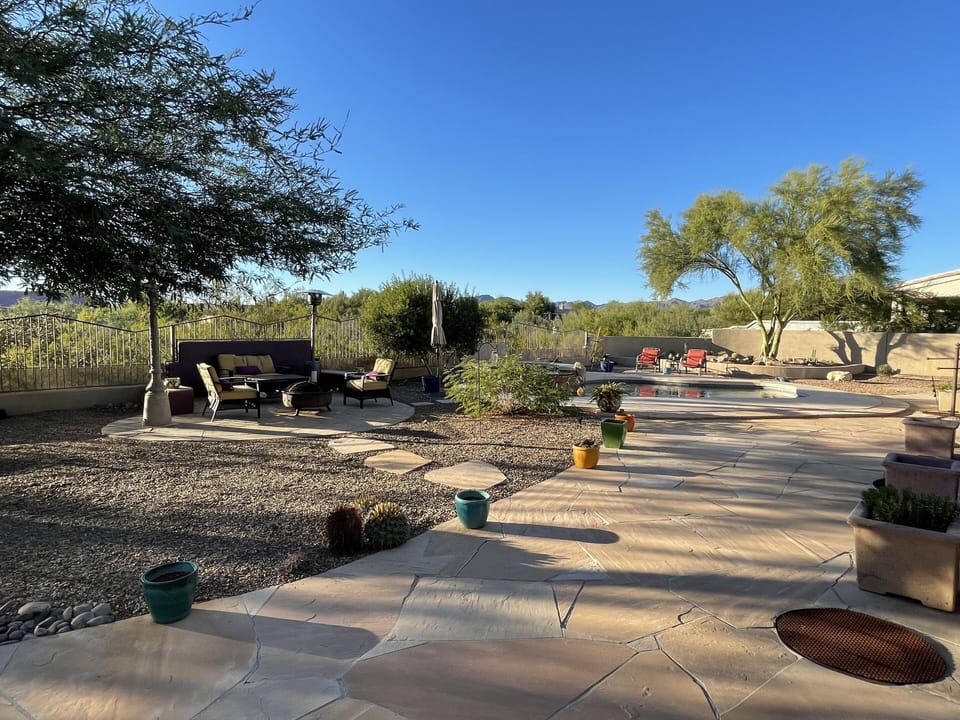 Large private backyard 