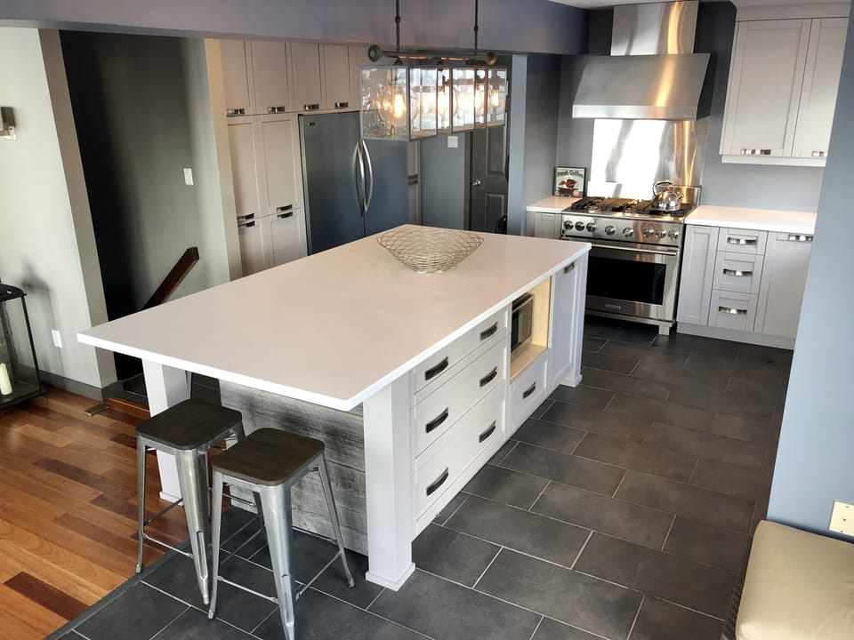 65 sq ft island large enough to host a meal