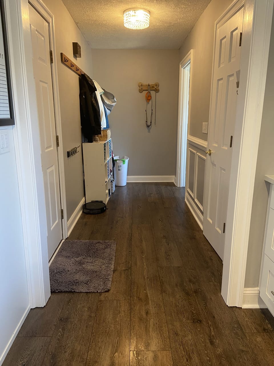 Mud room off the garage entry way