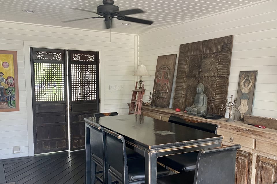 Outdoor dining area