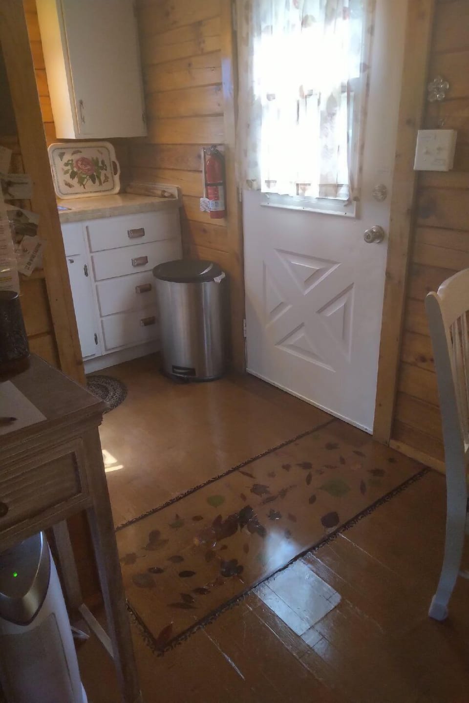 View into kitchen
