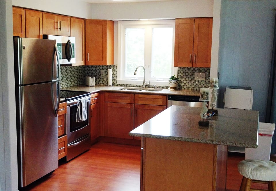 New Kitchen with large island with seating