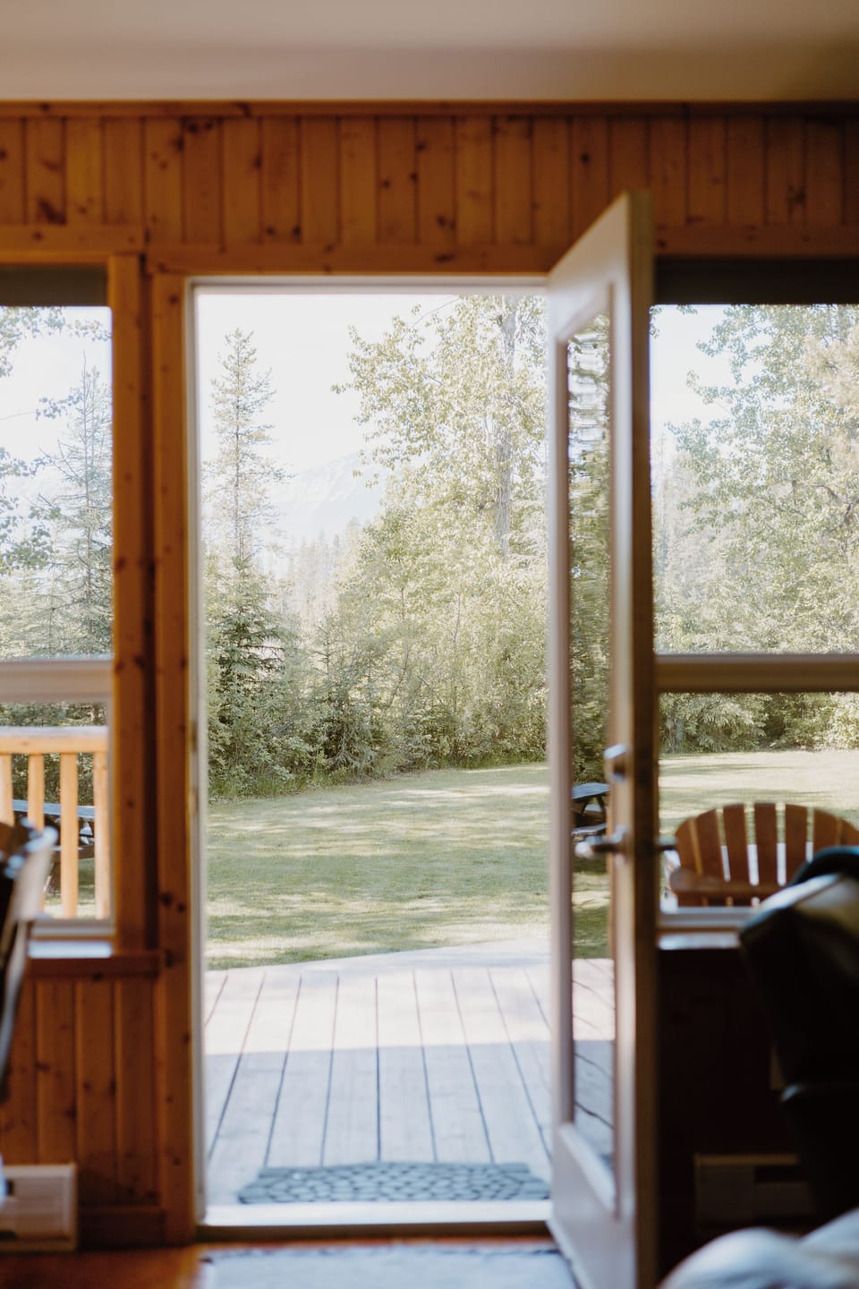 View from inside the cabin