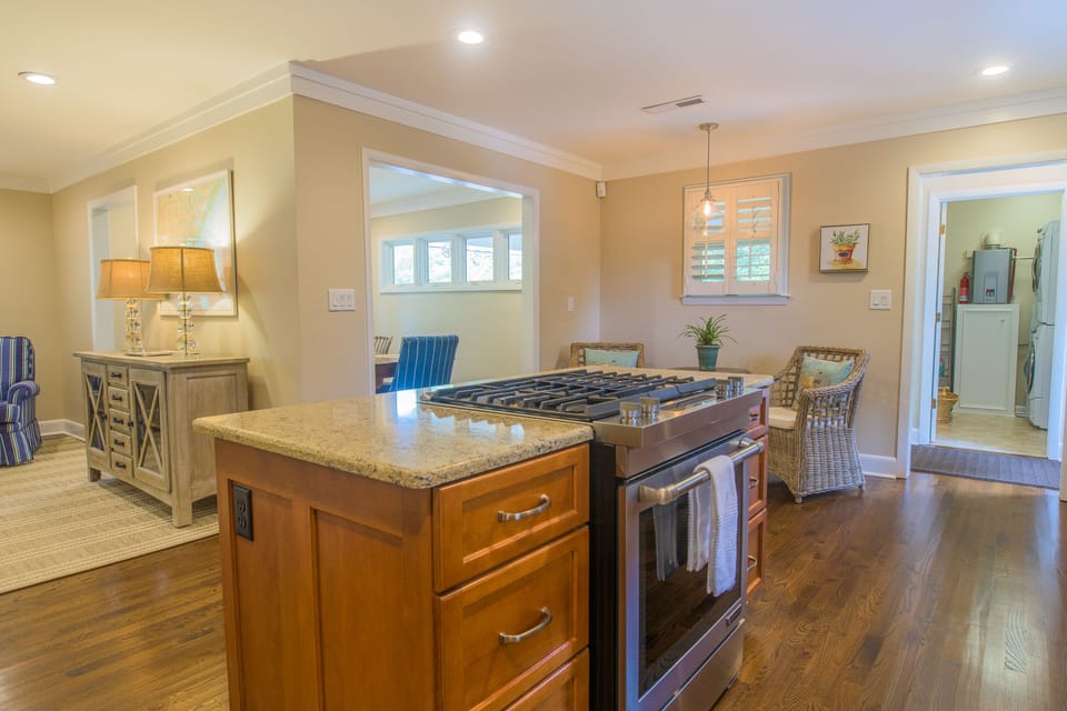 Kitchen with gas stove