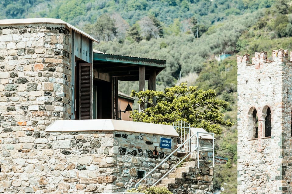 The terrace with its covered porch