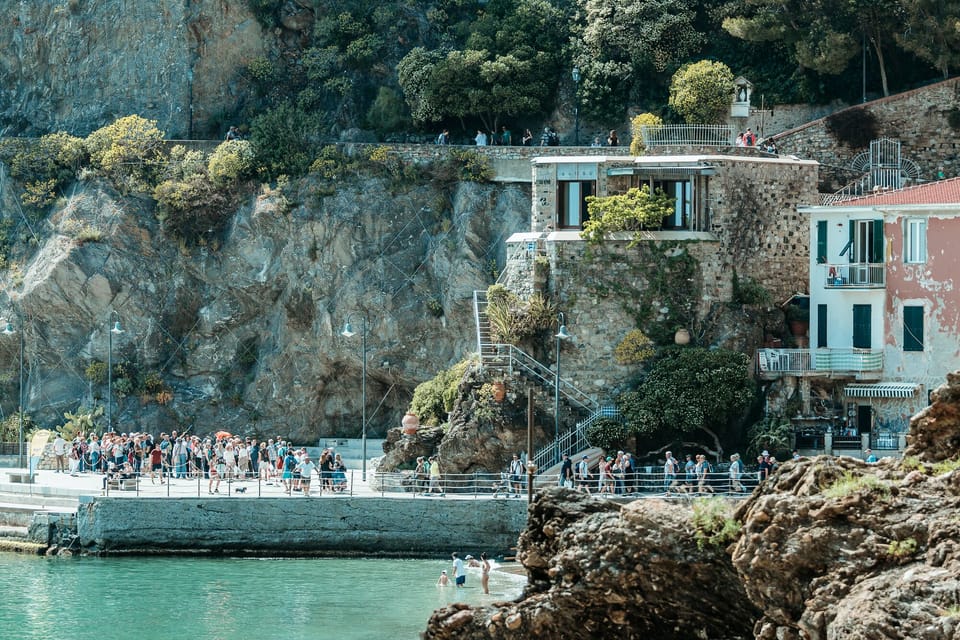 Casa Cappuccini with its stairways leading directly to the beach