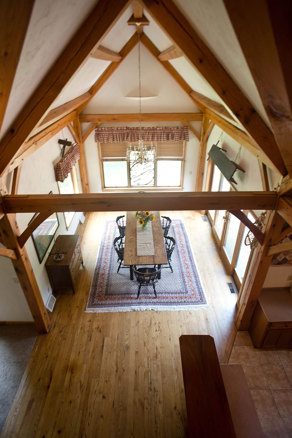 Overlooking Dining Room from Library. Additional table and seating to left