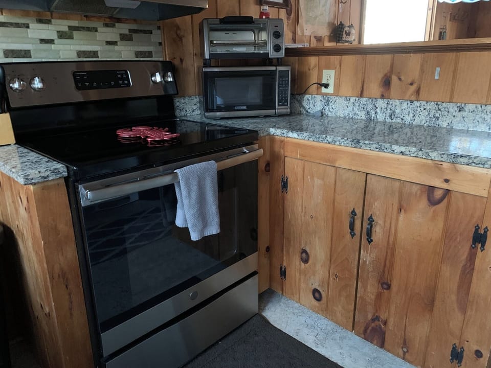 Oven, microwave, toaster oven, fridge, Keurig coffee and filter coffee maker