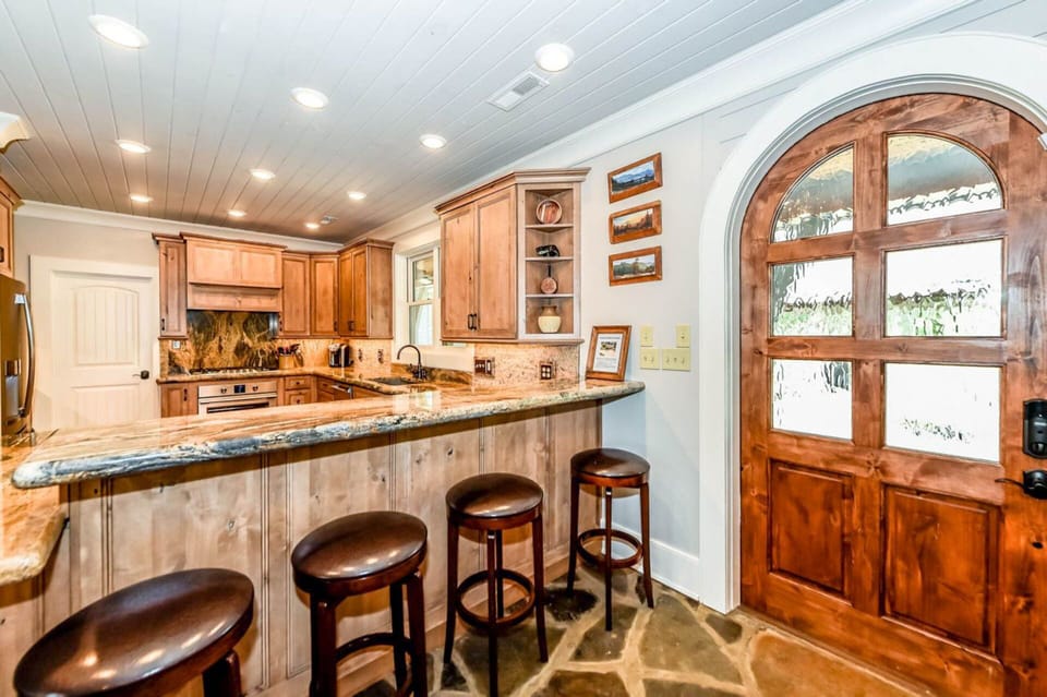 Kitchen is open to family room and dining room