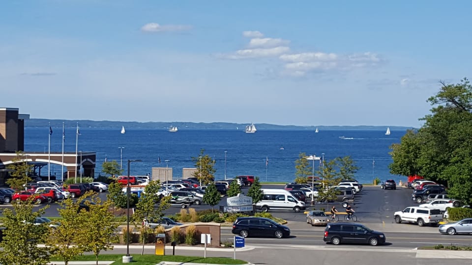 Awesome Lake View from YOUR two Balconies and Grand Traverse Bay facing  widows.