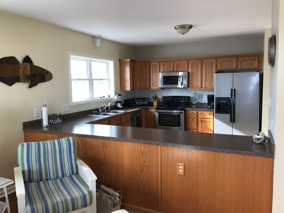 Kitchen opens to family room.  