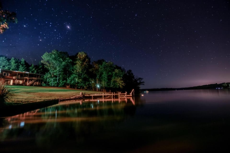 night view from dock looking south