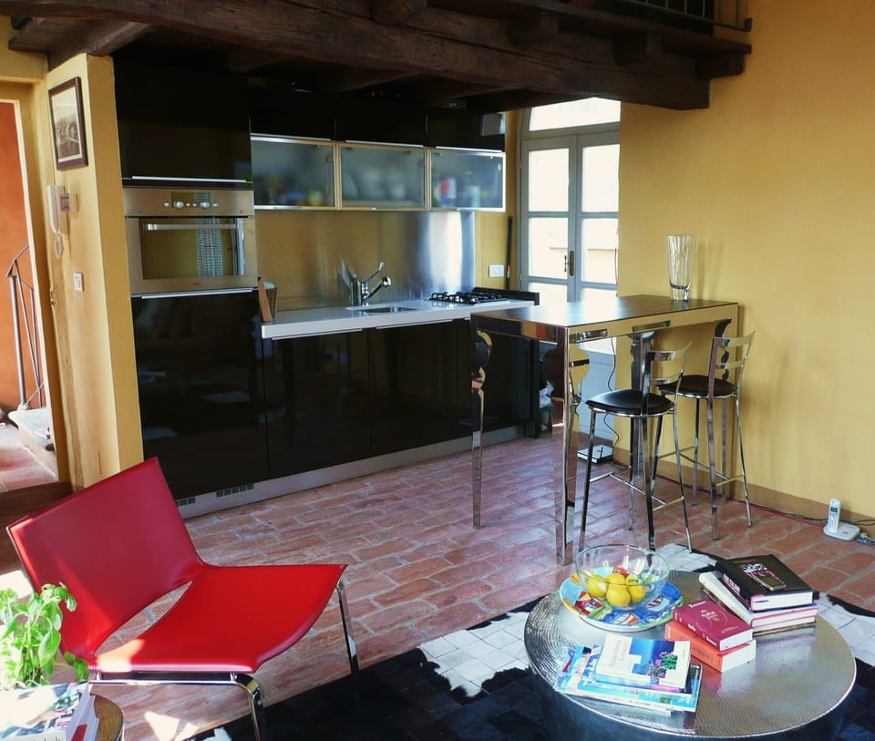 Open plan living/kitchen. 