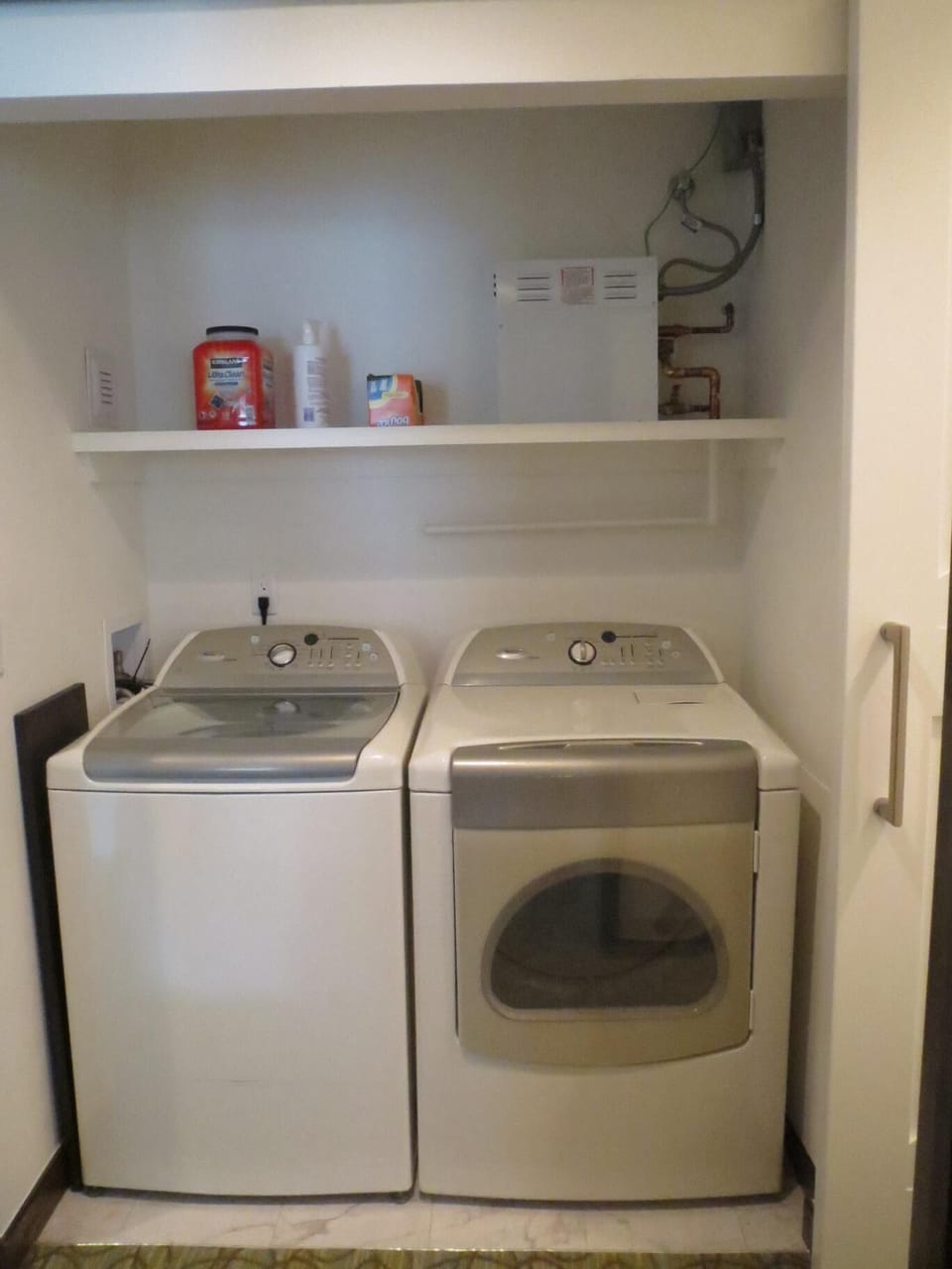 Full size washer and dryer on 2nd floor.