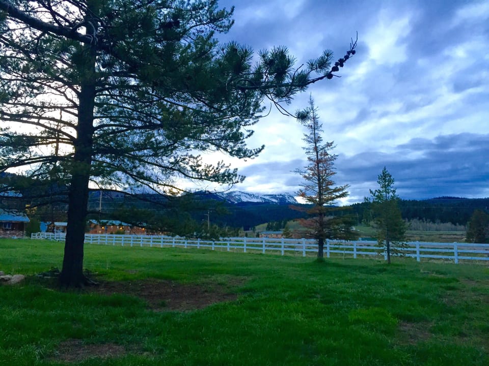 Oh beautiful for spacious skies & your snow-capped view of Lion's Head Peak!