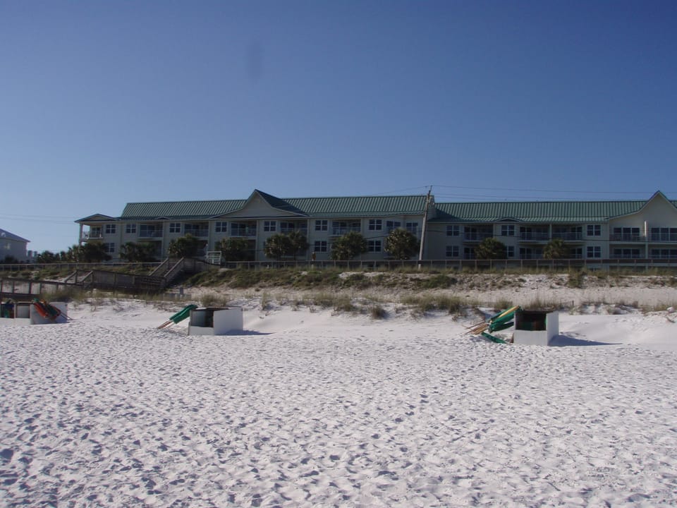 Maravilla Condos as seen from the private 2.5 acre beach
