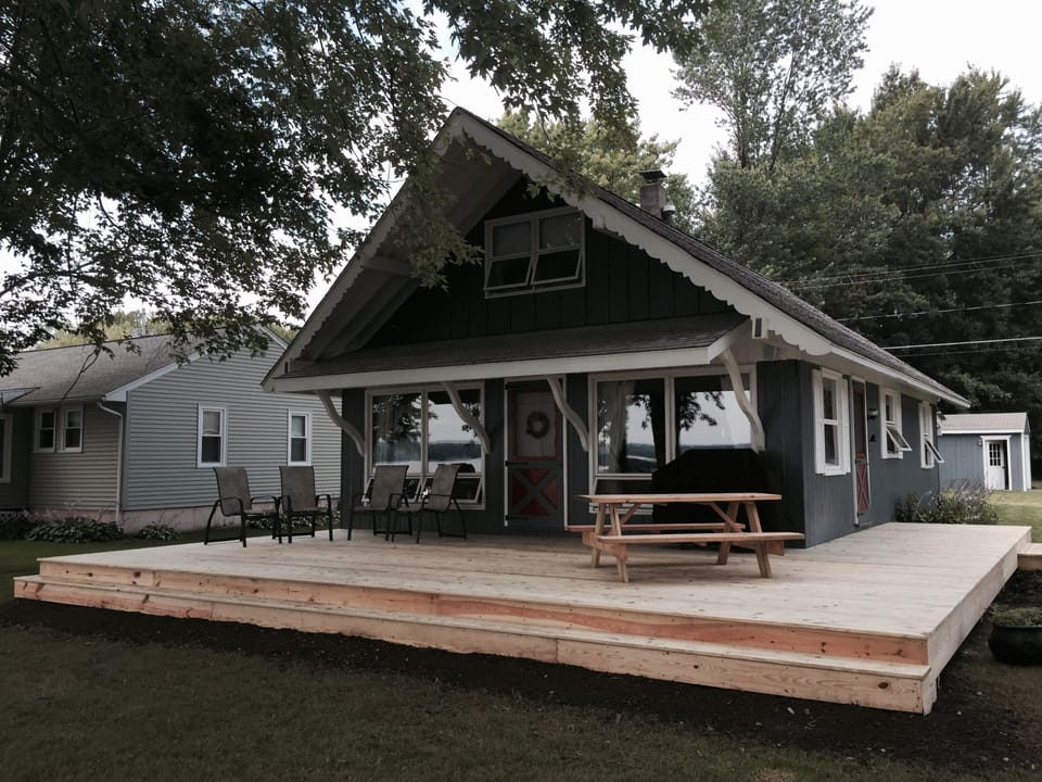 View of House and Deck (installed 2015) from Lake