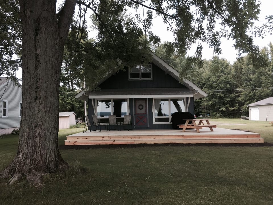 View of House and Deck (installed 2015) from Lake