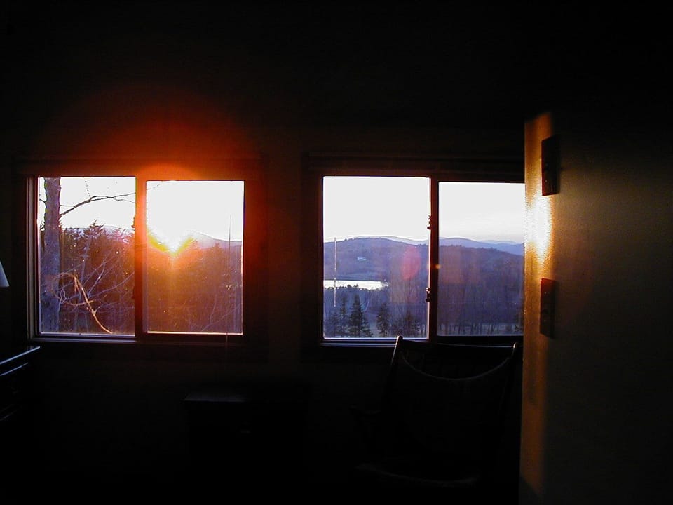 sunset view from both bedrooms