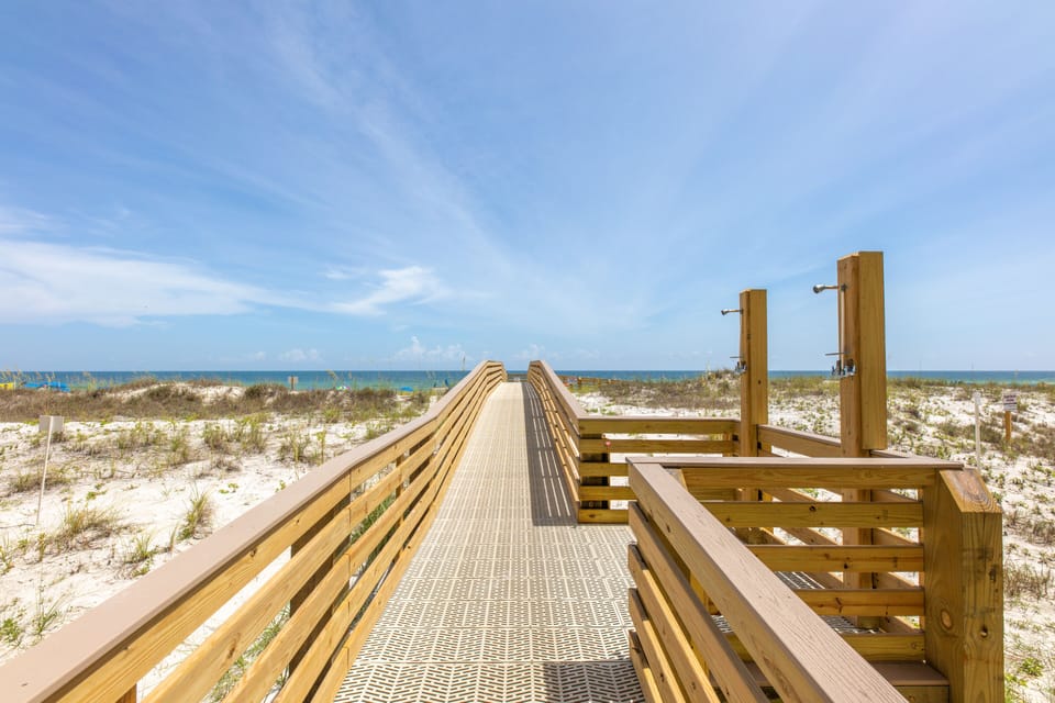 East Side Beach Boardwalk with Showers (handicap accessible with ramps)