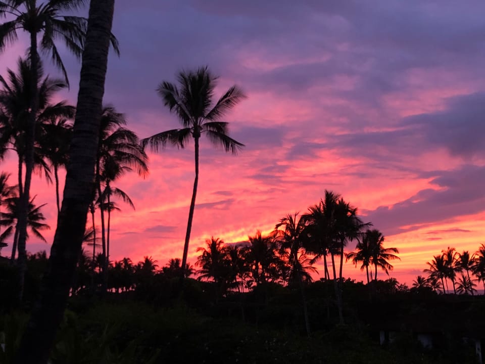 sunset from lanai