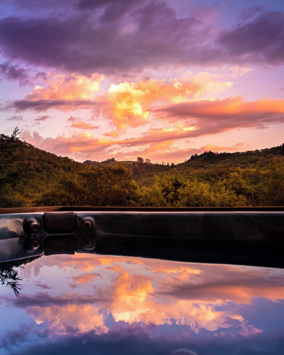 Sunset or Sunrise with coffee in hand, hard to pick a favorite.