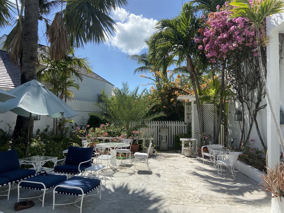 Garden patio.